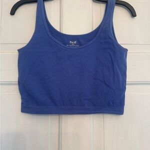 Pro-Fit Seamless Ribbed Tank Top in Periwinkle Blue